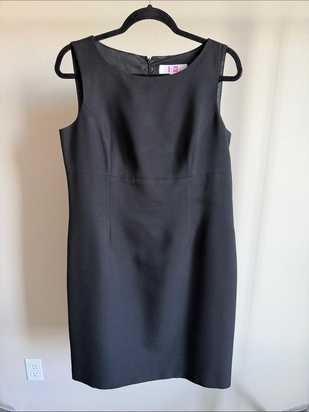 Sleeveless Black Sheath Dress by 9 & Co
